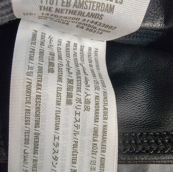 Abercrombie and fitch Faux Leather Leggings Pants Medium Black - Picture 4 of 6